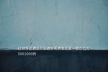 给领导送酒送什么酒好呢两瓶还是一瓶价位在5001000的