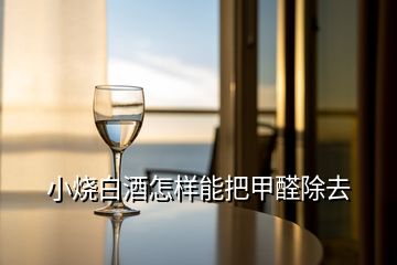 小烧白酒怎样能把甲醛除去