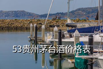 53贵州茅台酒价格表