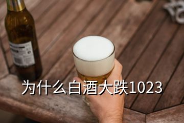 为什么白酒大跌1023