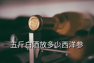 五斤白酒放多少西洋参