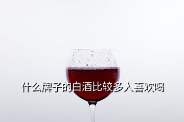 什么牌子的白酒比较多人喜欢喝