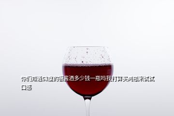 你们知道53度的银酱酒多少钱一瓶吗我打算买两瓶来试试口感