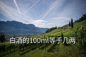 白酒的100ml等于几两