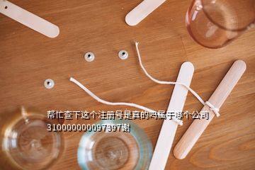 帮忙查下这个注册号是真的吗属于哪个公司310000000097397谢