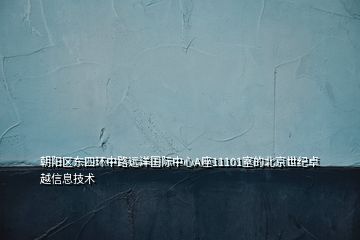 朝阳区东四环中路远洋国际中心A座11101室的北京世纪卓越信息技术