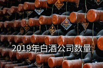 2019年白酒公司数量