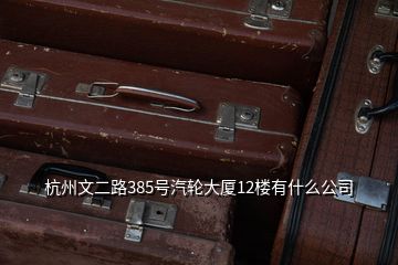 杭州文二路385号汽轮大厦12楼有什么公司