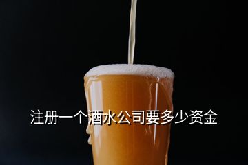 注册一个酒水公司要多少资金