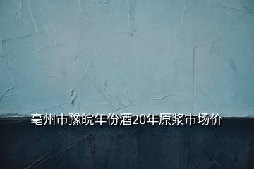 亳州市豫皖年份酒20年原浆市场价