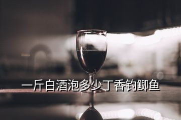 一斤白酒泡多少丁香钓鲫鱼