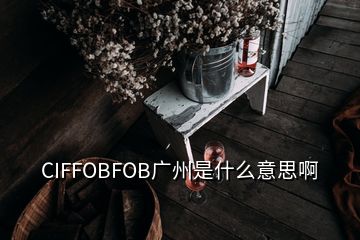 CIFFOBFOB广州是什么意思啊
