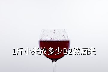 1斤小米放多少B2做酒米