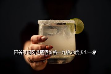 阳谷景阳冈透瓶酒价格一九版38度多少一箱