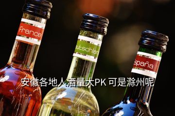 安徽各地人酒量大PK 可是滁州呢