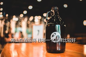 佛山白酒招商 找哪一个品牌比较好