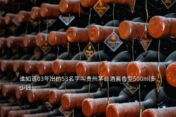 谁知道03年出的53名字叫贵州茅台酒酱香型500ml多少钱