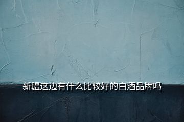 新疆这边有什么比较好的白酒品牌吗