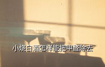 小烧白酒怎样能把甲醛除去