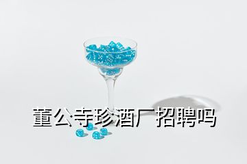 董公寺珍酒厂招聘吗