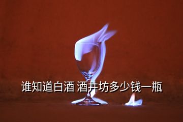 谁知道白酒 酒井坊多少钱一瓶