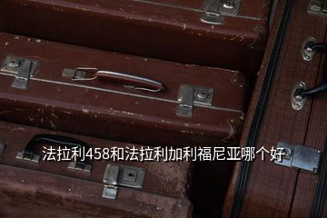 法拉利458和法拉利加利福尼亚哪个好