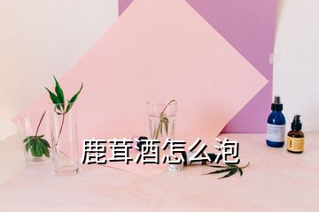 鹿茸酒怎么泡