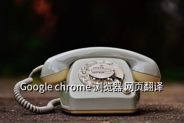 Google chrome 浏览器 网页翻译