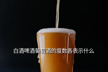 白酒啤酒葡萄酒的度数各表示什么