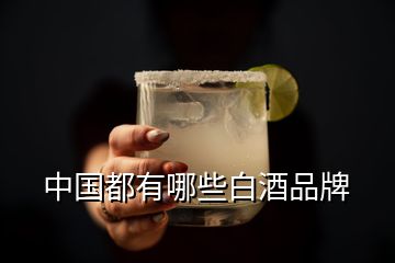 中国都有哪些白酒品牌