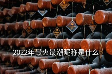 2022年最火最潮昵称是什么