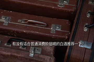 有没有适合普通消费阶层喝的白酒推荐一下