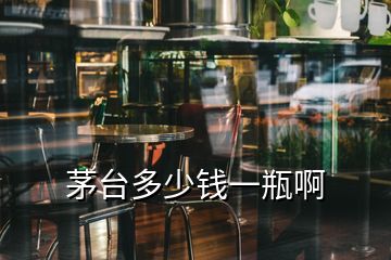 茅台多少钱一瓶啊