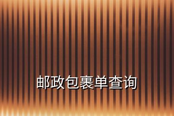 邮政包裹单查询