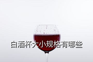 白酒杯大小规格有哪些