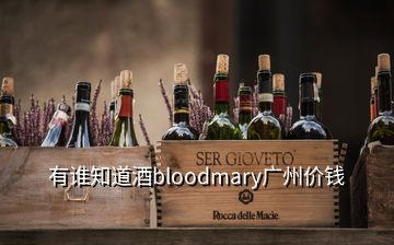 有谁知道酒bloodmary广州价钱