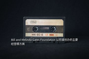 Bill and Melinda Gates Foundation 公司谁创办的主要经营哪方面