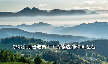 鄂尔多斯普通员工工资能达到6000左右