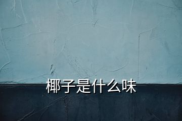 椰子是什么味