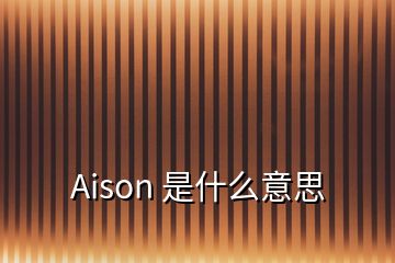 Aison 是什么意思