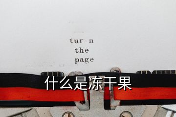 什么是冻干果