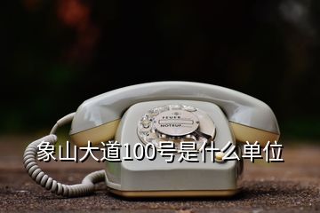 象山大道100号是什么单位