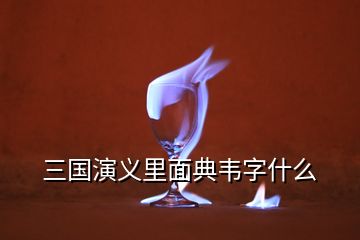 三国演义里面典韦字什么