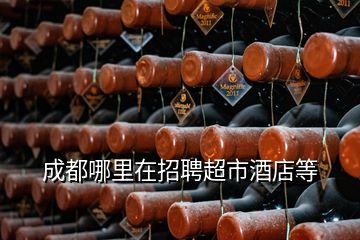 成都哪里在招聘超市酒店等