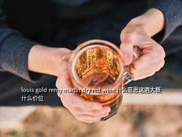 louis gold remy martin dry red wine 什么意思这酒大概什么价位