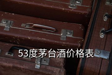 53度茅台酒价格表