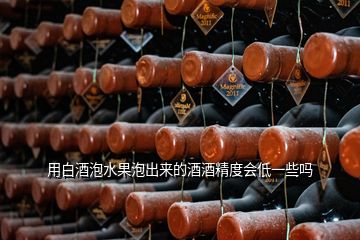 用白酒泡水果泡出来的酒酒精度会低一些吗