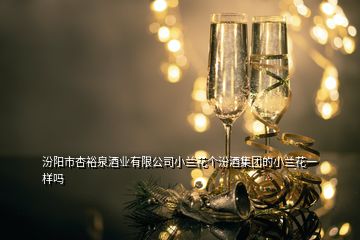 汾阳市杏裕泉酒业有限公司小兰花个汾酒集团的小兰花一样吗