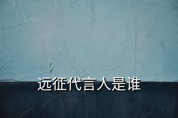 远征代言人是谁