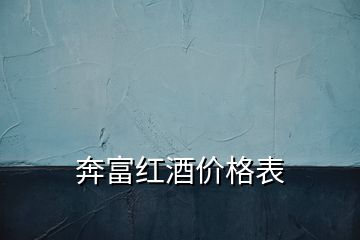 奔富红酒价格表